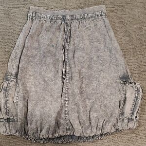 Hard Tail Gray Bubble Knee-Length Skirt